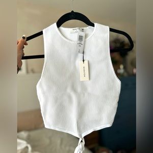 Aritzia Baker Sculpt Knit Tank - White